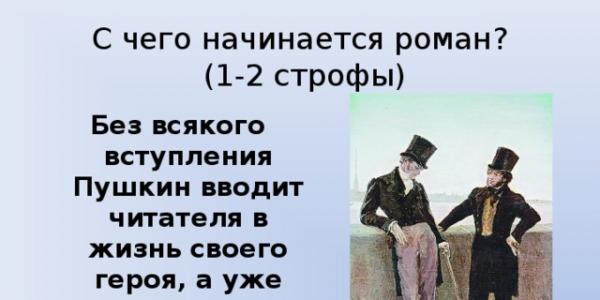 Анализ «Евгений Онегин» Пушкин