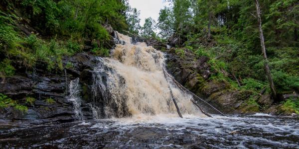 White Nights Waterfall in Karelia